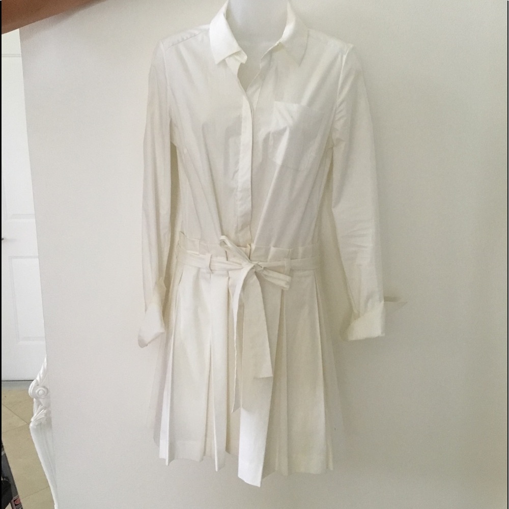 Diane Von Furstenberg White Cotton Dress